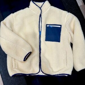 Men’s fleece jacket w blue patchwork - Goodfellow & Co (Target)